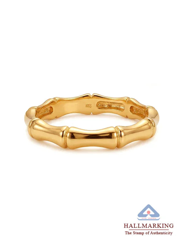 Gold Organic Textured Band Ring