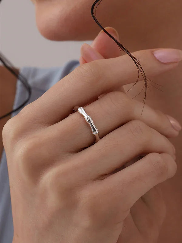 Organic Edges Textured Band Ring