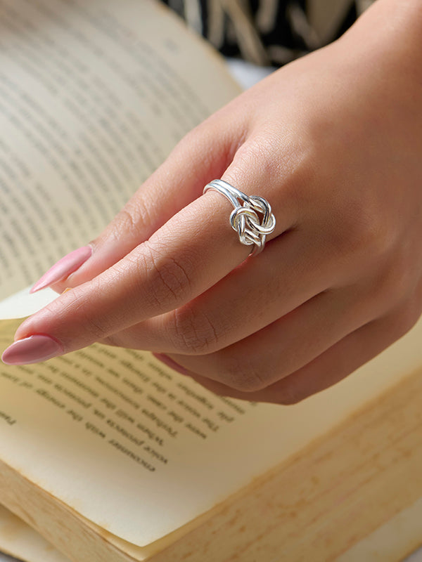 Abstract Sculptural Open Form Ring