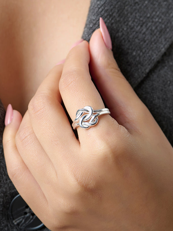 Abstract Sculptural Open Form Ring