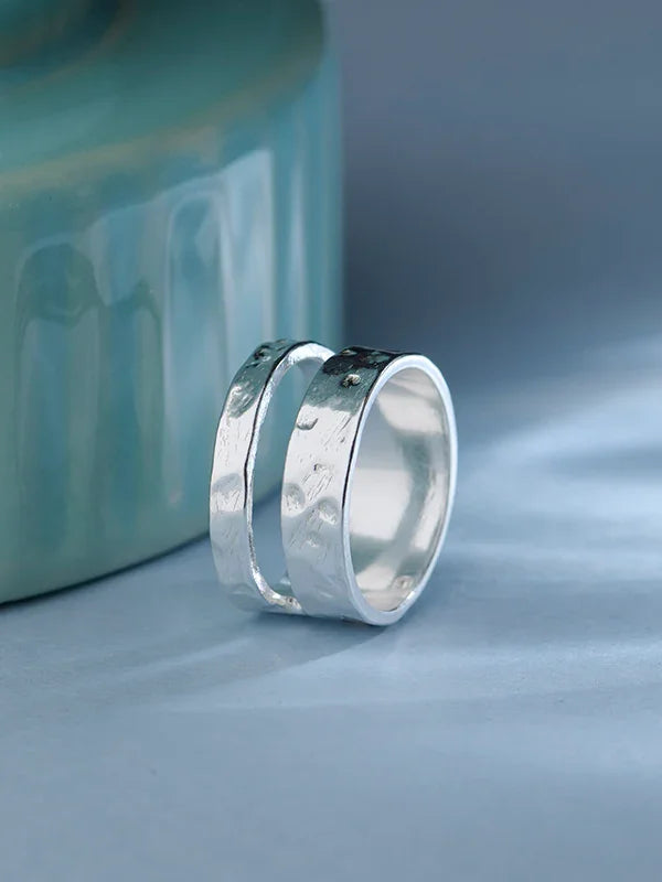 Double Hammered Band Ring