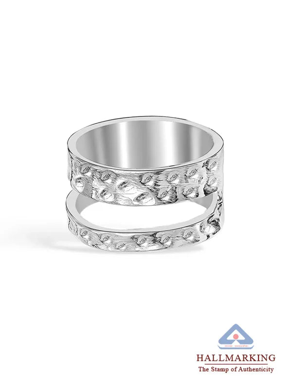 Double Hammered Band Ring