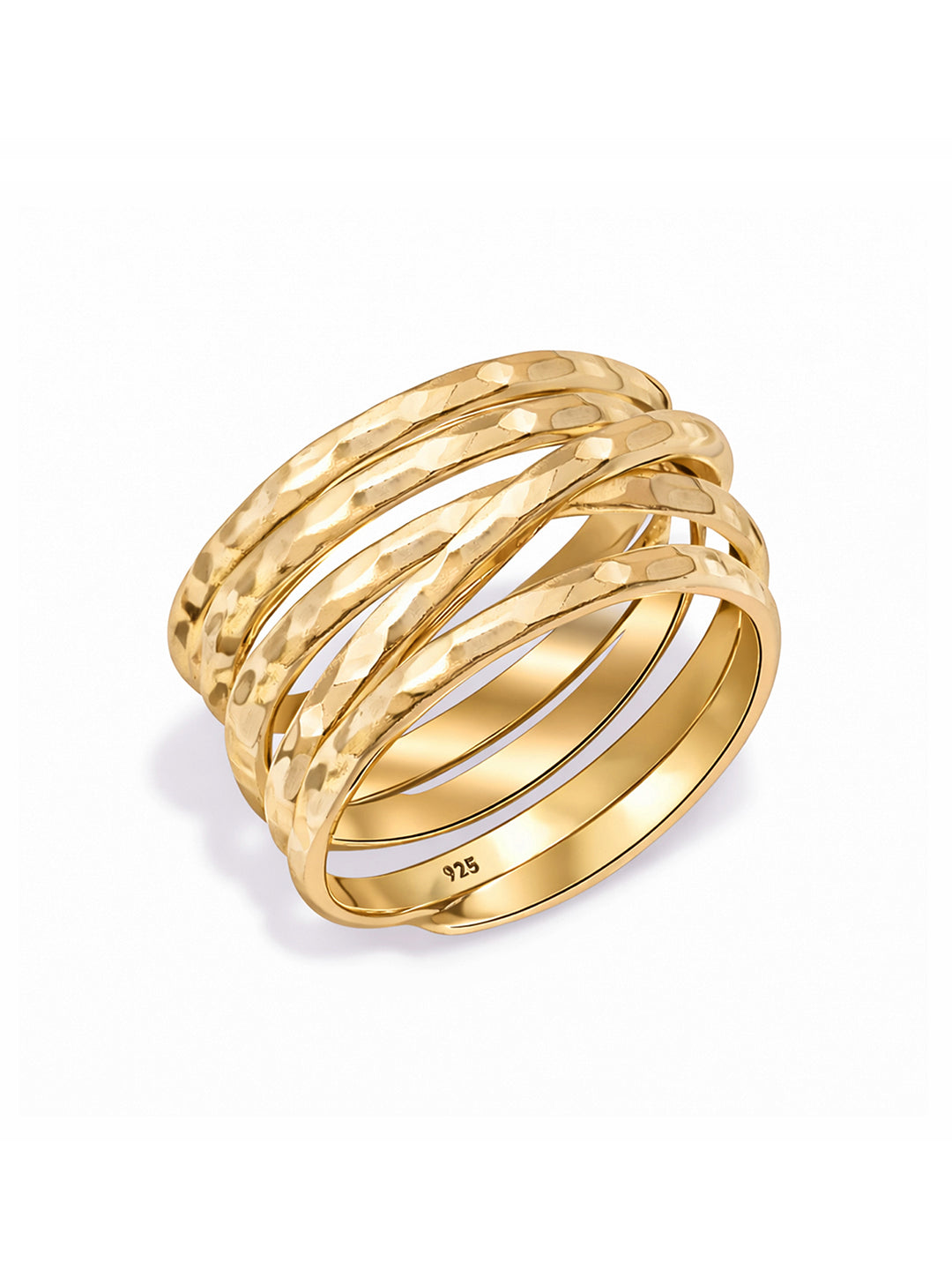 14K Gold Plated Aurora Overlap Ring