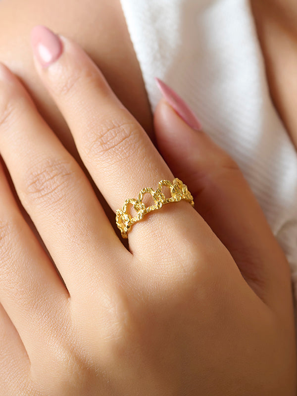 Keira Textured Eternity Ring For Women