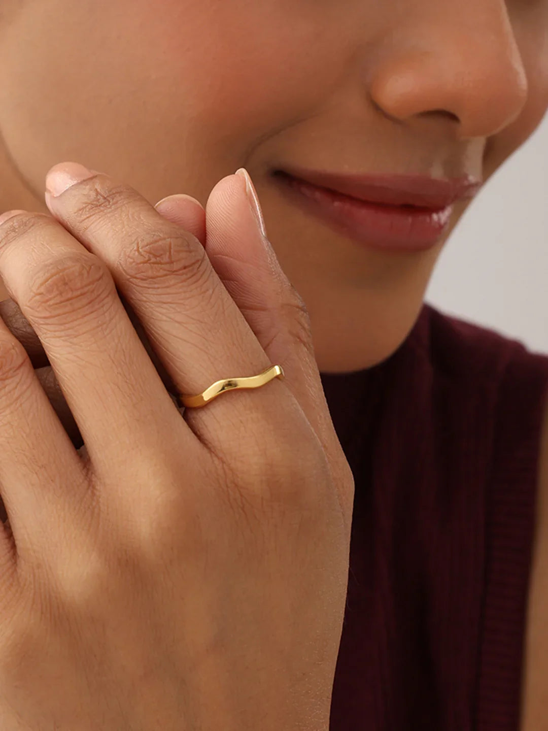 Gold Minimal Band Ring