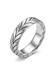 Spiga Wheat Braid Men's Band Ring