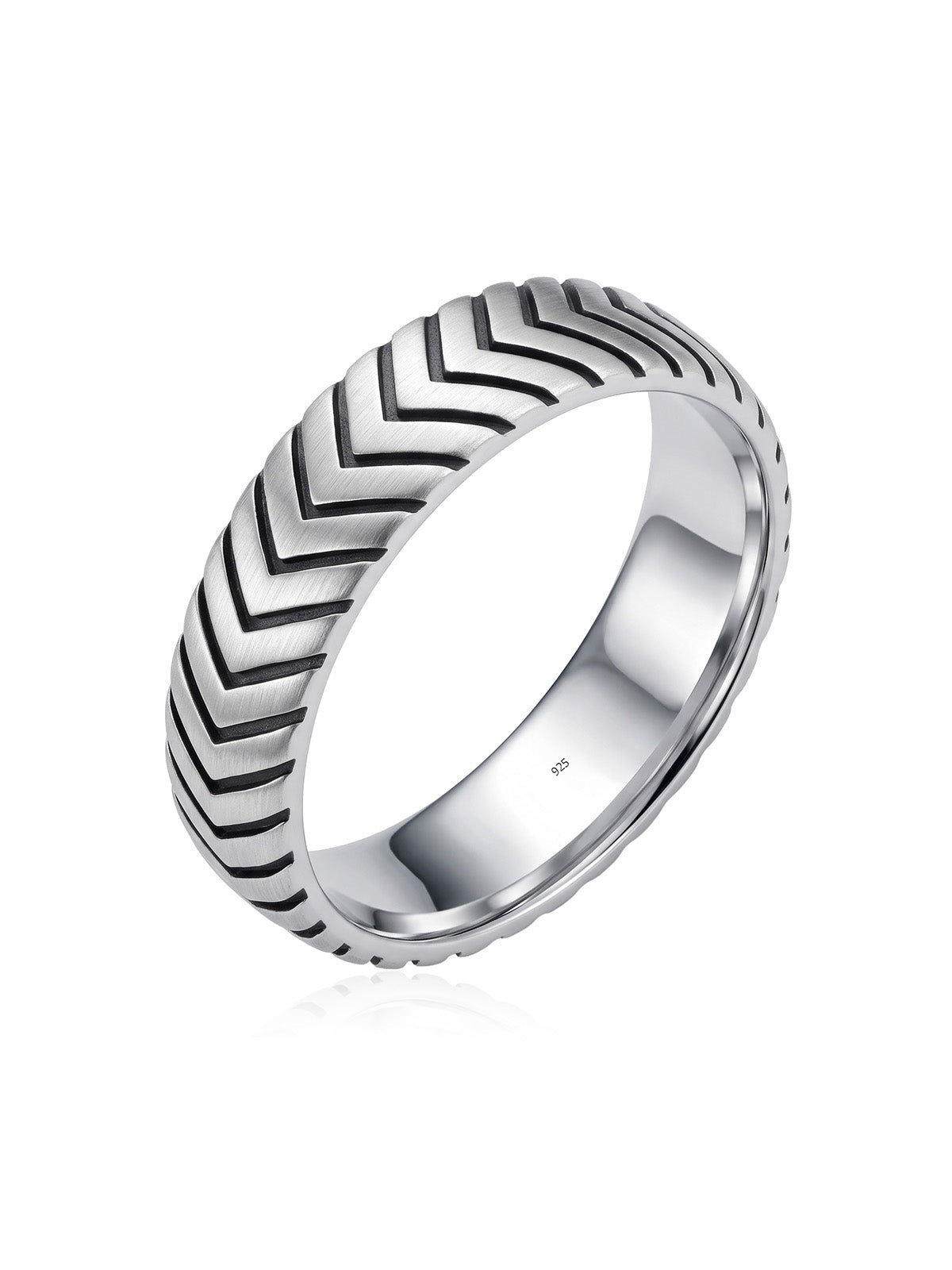Freccia Chevron Arrow Men's Band Ring