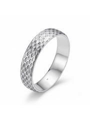 Textured Honeycomb Band Ring