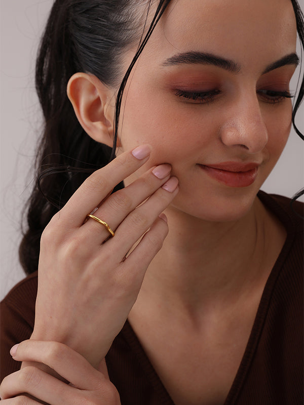 Kiora Assymetric Stack Finger ring for Women