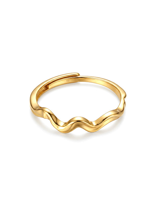 Solene Wavy Carved Finger ring for Women