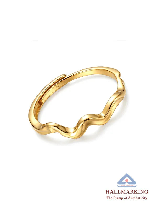 Nyra Wave Carved Finger ring for Women