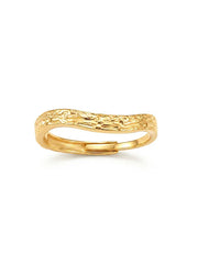 Lunara Textured Wavy Finger Ring 