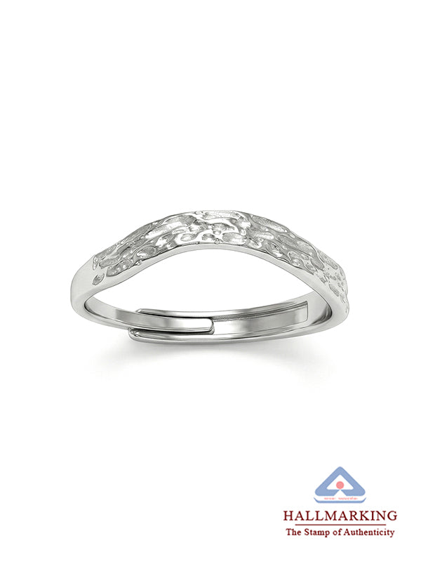 Elara contemporary adjustable ring with hallmark