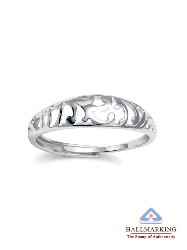 Round Shape Modern Ring in Silver