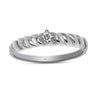 925 Sterling Silver Cz Solitaire Finger Ring for Women and Girls