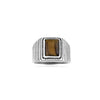 925 Sterling Silver Antique Tiger Eye Stone Finger Ring for Men and Boys