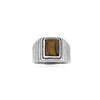 925 Sterling Silver Tiger Eye Stone Finger Ring for Men and Boys