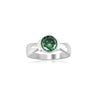 925 Sterling Silver Green Zircon Stone Finger Ring for Men and Boys