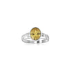 925 Sterling Silver Yellow Sapphire Zircon Stone Finger Ring for Men and Boys