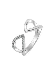 CZ Chevron Adjustable Ring