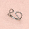 925 Sterling Silver Designer Fancy Cz Finger Ring for Women and Girls ; Adjustable Size