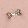 925 Sterling Silver Designer Fancy Cz Finger Ring for Women and Girls ; Adjustable Size