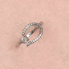 925 Sterling Silver Fancy Cz Finger Ring for Women and Girls Adjustable Size