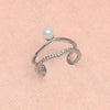 925 Sterling Silver Designer Fancy Cz Pearl Adjustable Ring for Women and Girls