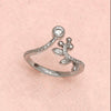 925 Sterling Silver Designer Cz Leaf Vine Finger Ring for Women and Girls Adjustable Size