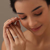 925 Sterling Silver Designer Cz Floral Vine Finger Ring for Women and Girls Adjustable Size