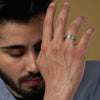 925 Sterling Silver Oxidized Band Ring for Men