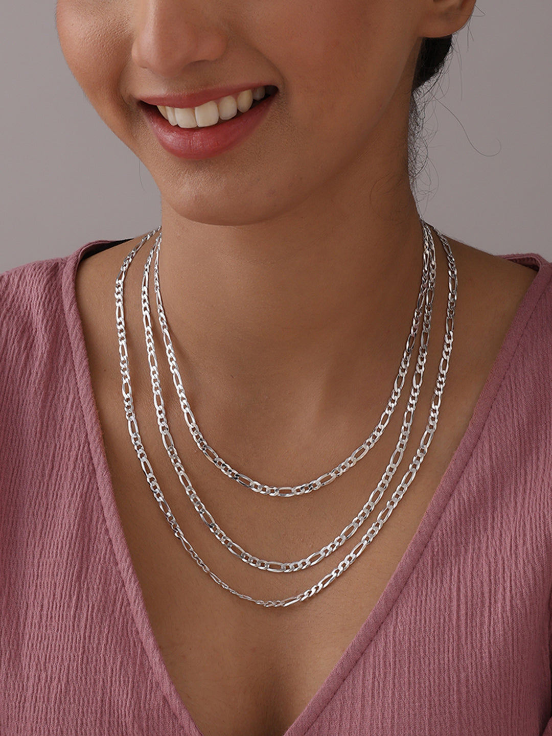 Italian Diamond-Cut Figaro Chain