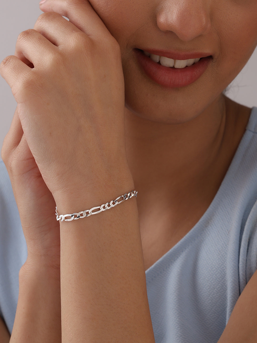 Italian Diamond-Cut Figaro Chain