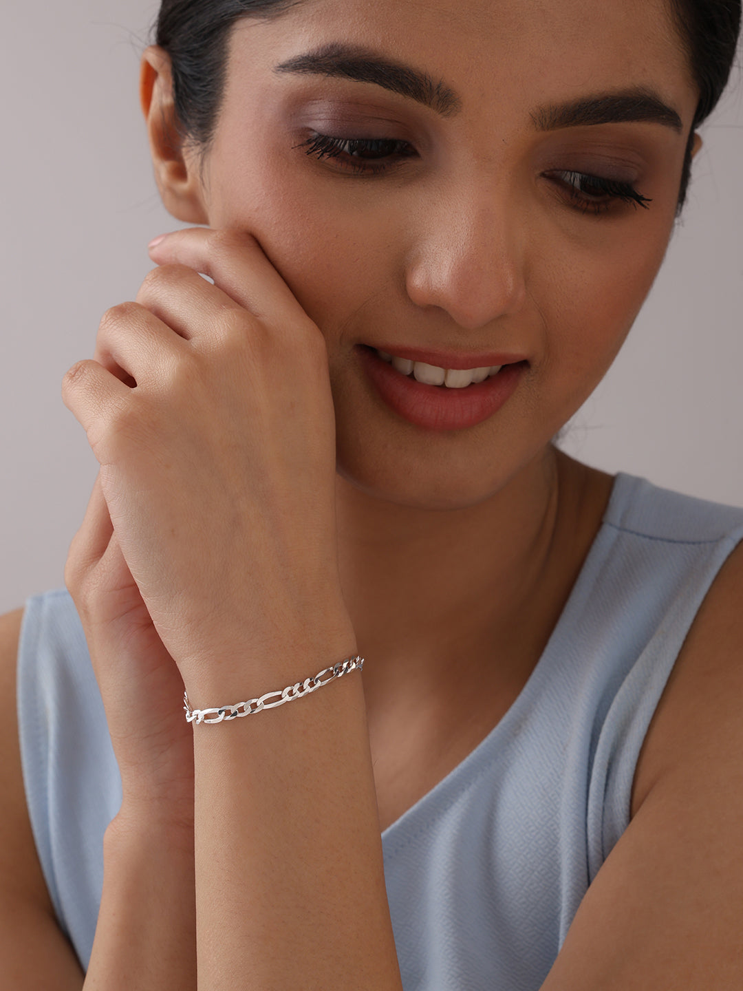 Italian Diamond-Cut Figaro Chain