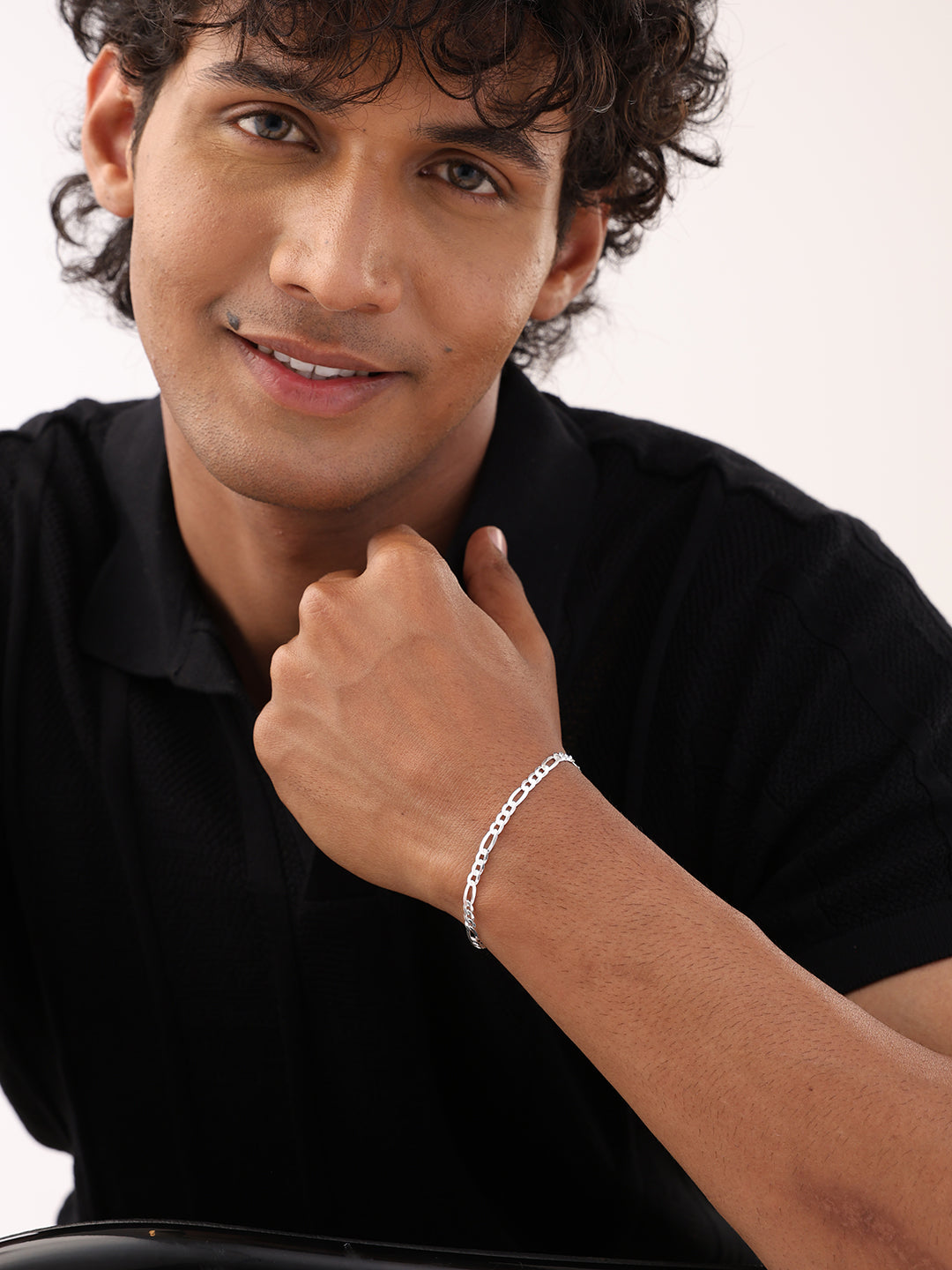 Italian Diamond-Cut Figaro Chain - Men