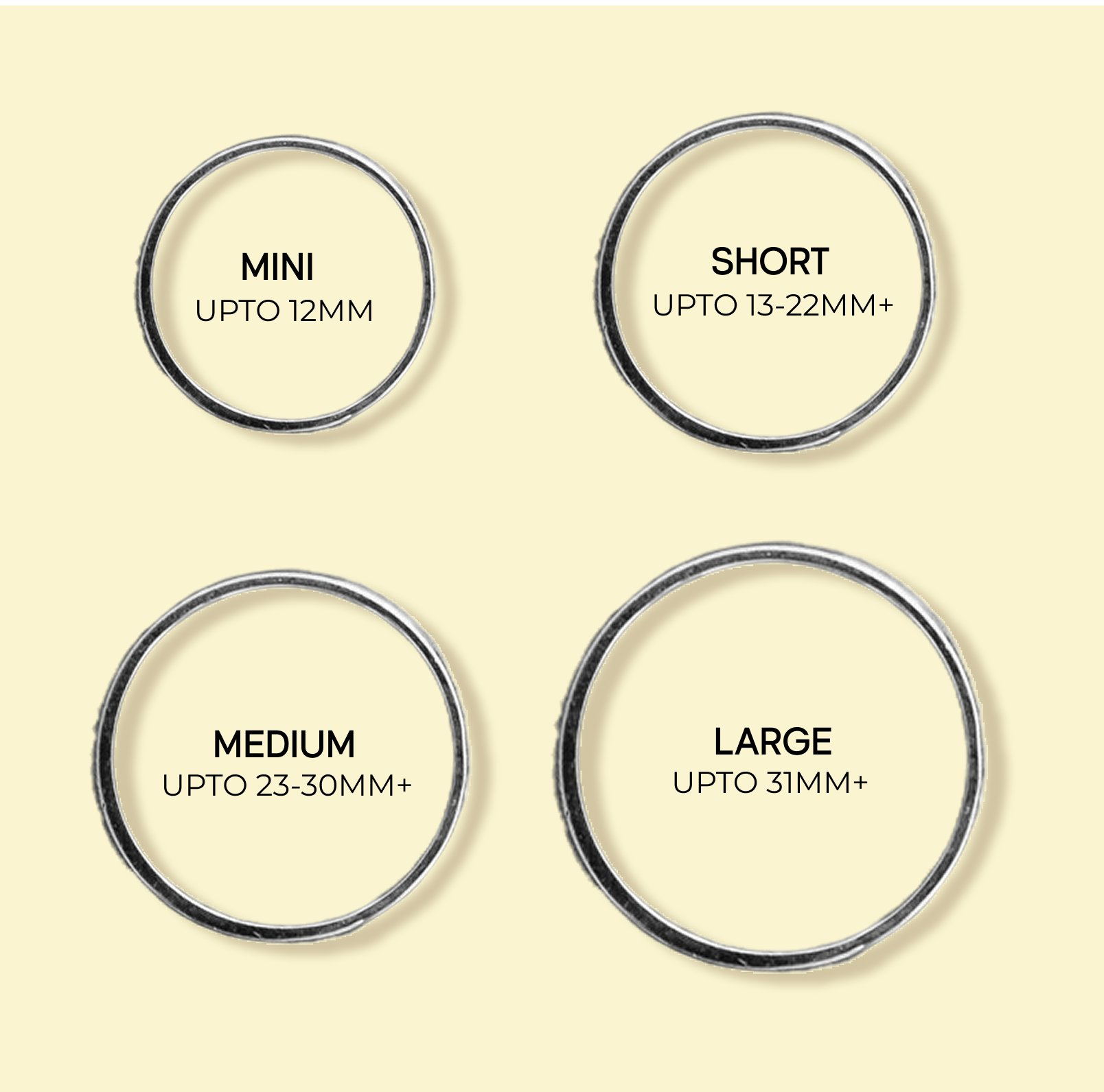 EARRING  SIZE GUIDE