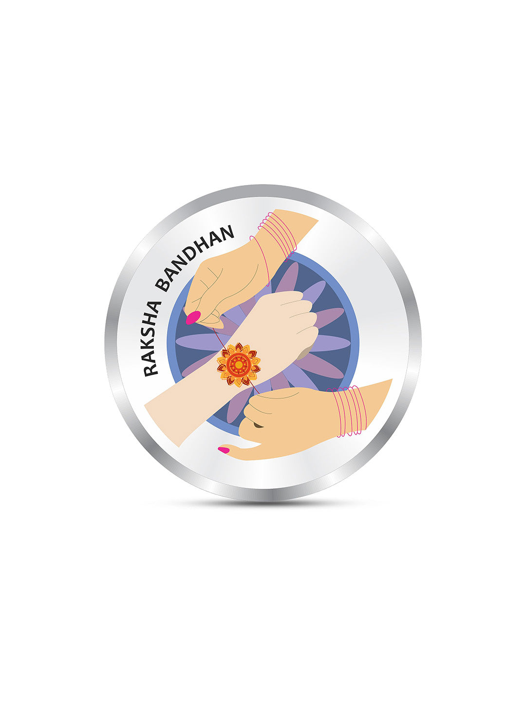 Happy Raksha Bandhan 5 Gram Silver Coin 999 Pure
