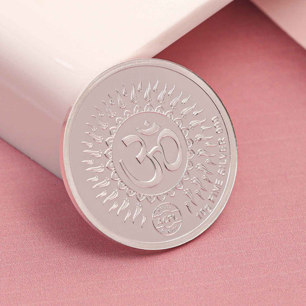 BIS Hallmarked Sai Baba 10GM 999 Pure Silver Coin