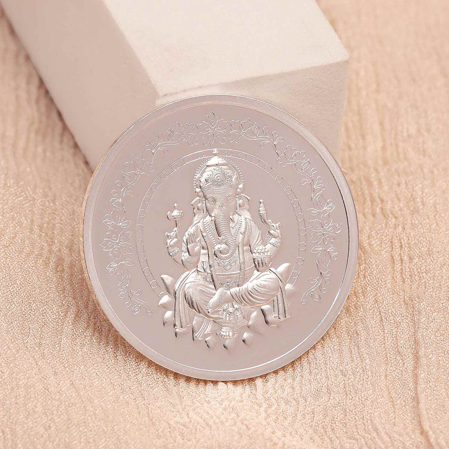 BIS Hallmarked Ganesh Lakshmi 999 Pure Silver Coin