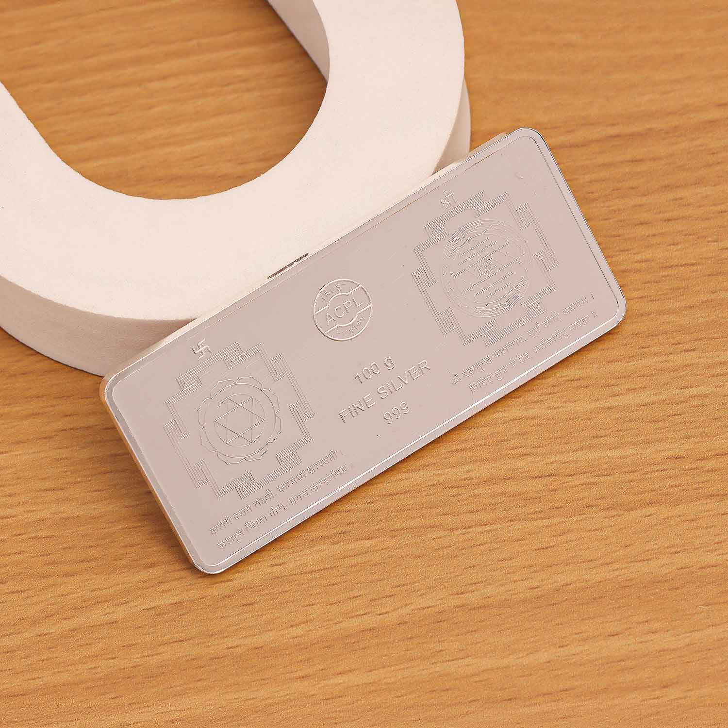 BIS Hallmarked Laxmi Ganesh Silver Bar 999 Pure Silver