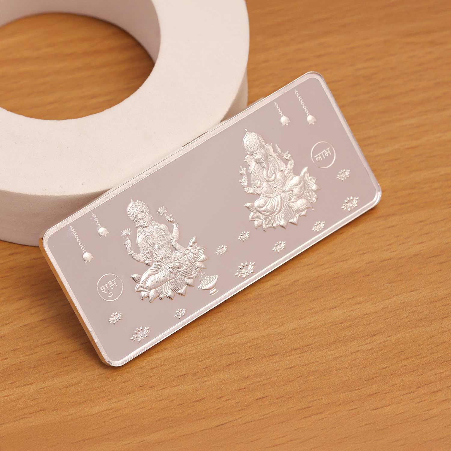 BIS Hallmarked Laxmi Ganesh Silver Bar 999 Pure Silver