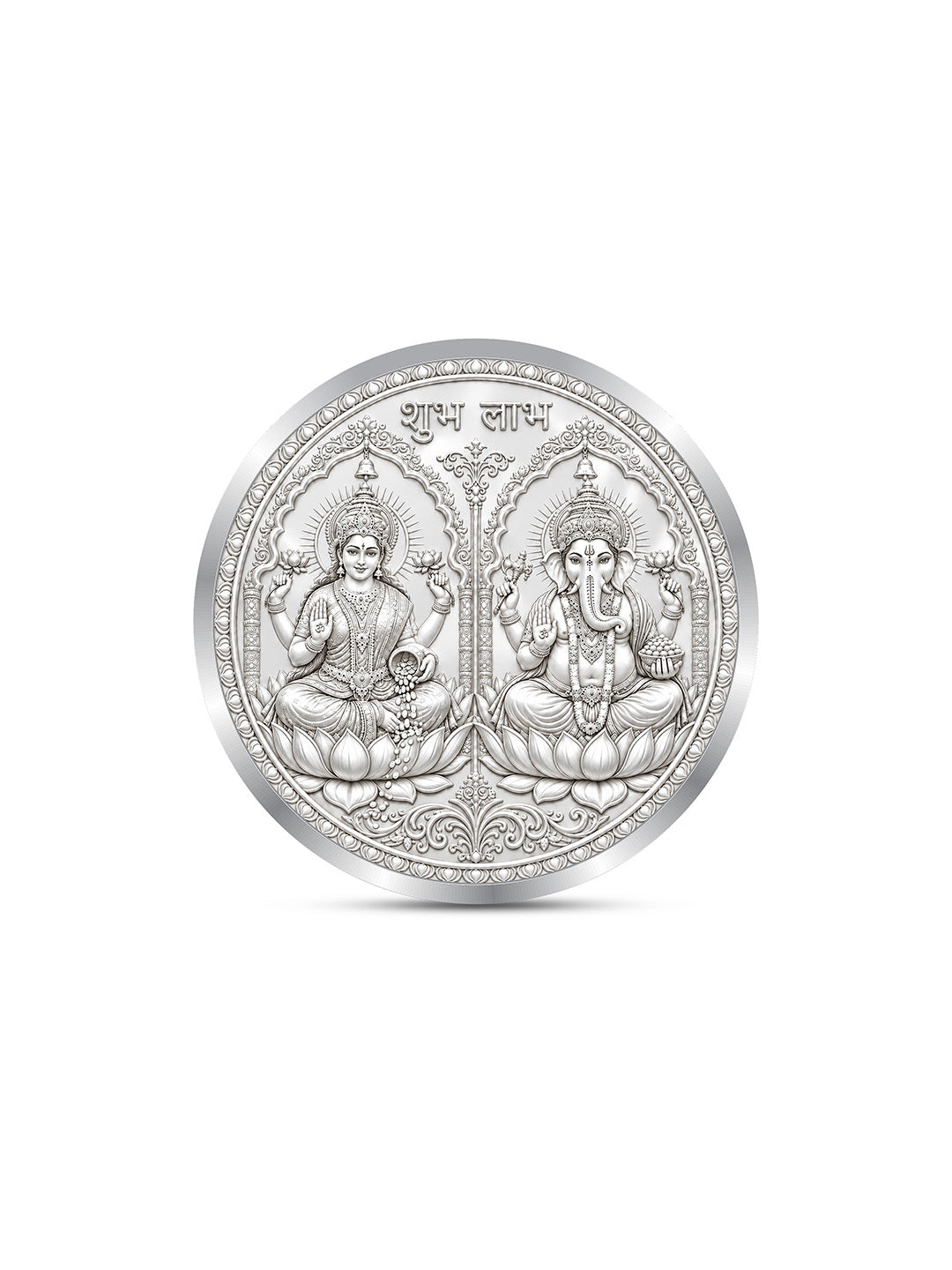 Ganesh Lakshmi JI Round Silver Coin 999 Pure