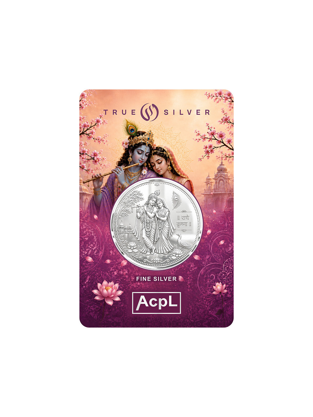 Radha Krishna Silver Coin 999 Pure