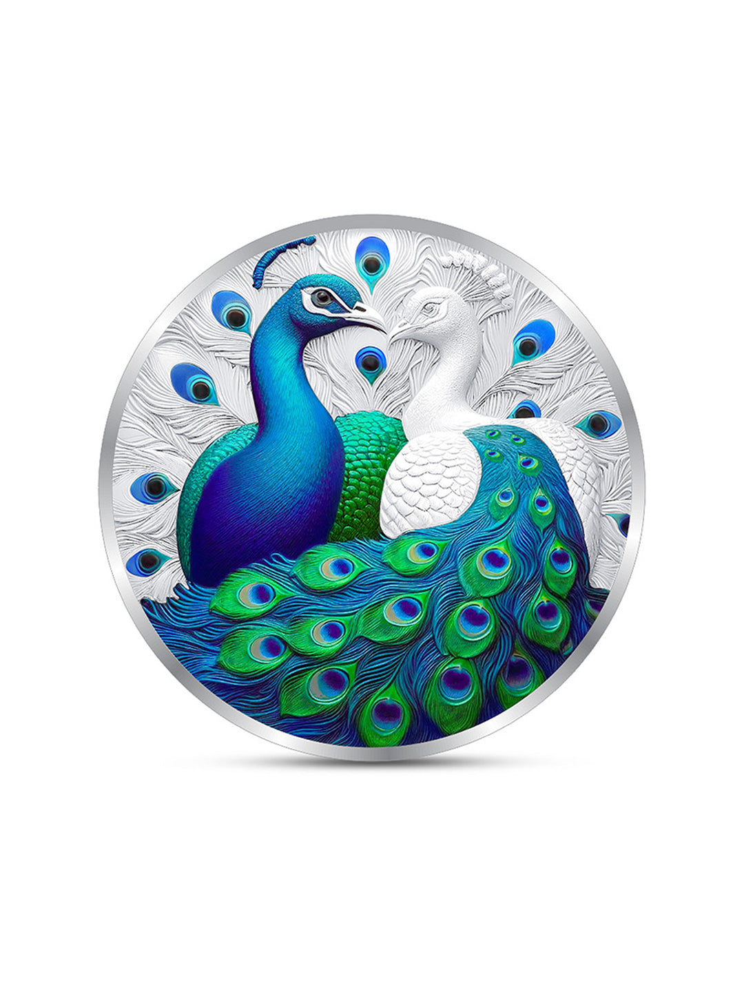 BIS Hallmarked Peacock Silver Coin 999 Pure