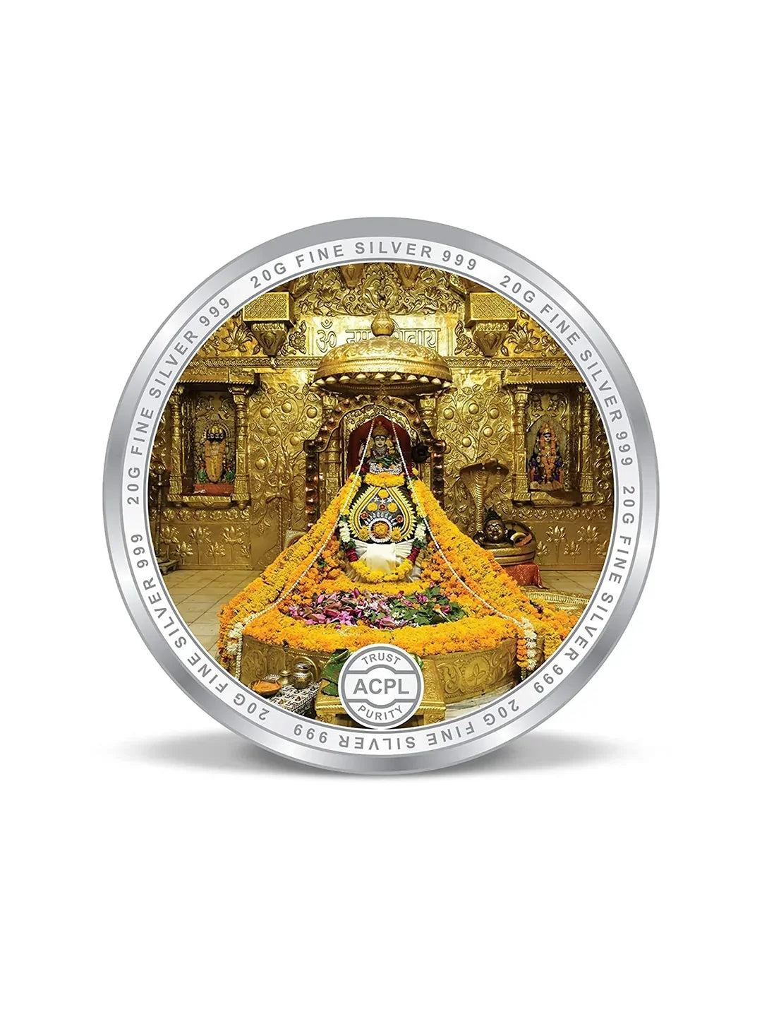 BIS Hallmarked Shree Somnath Temple 20GM 999 Pure Silver Coin