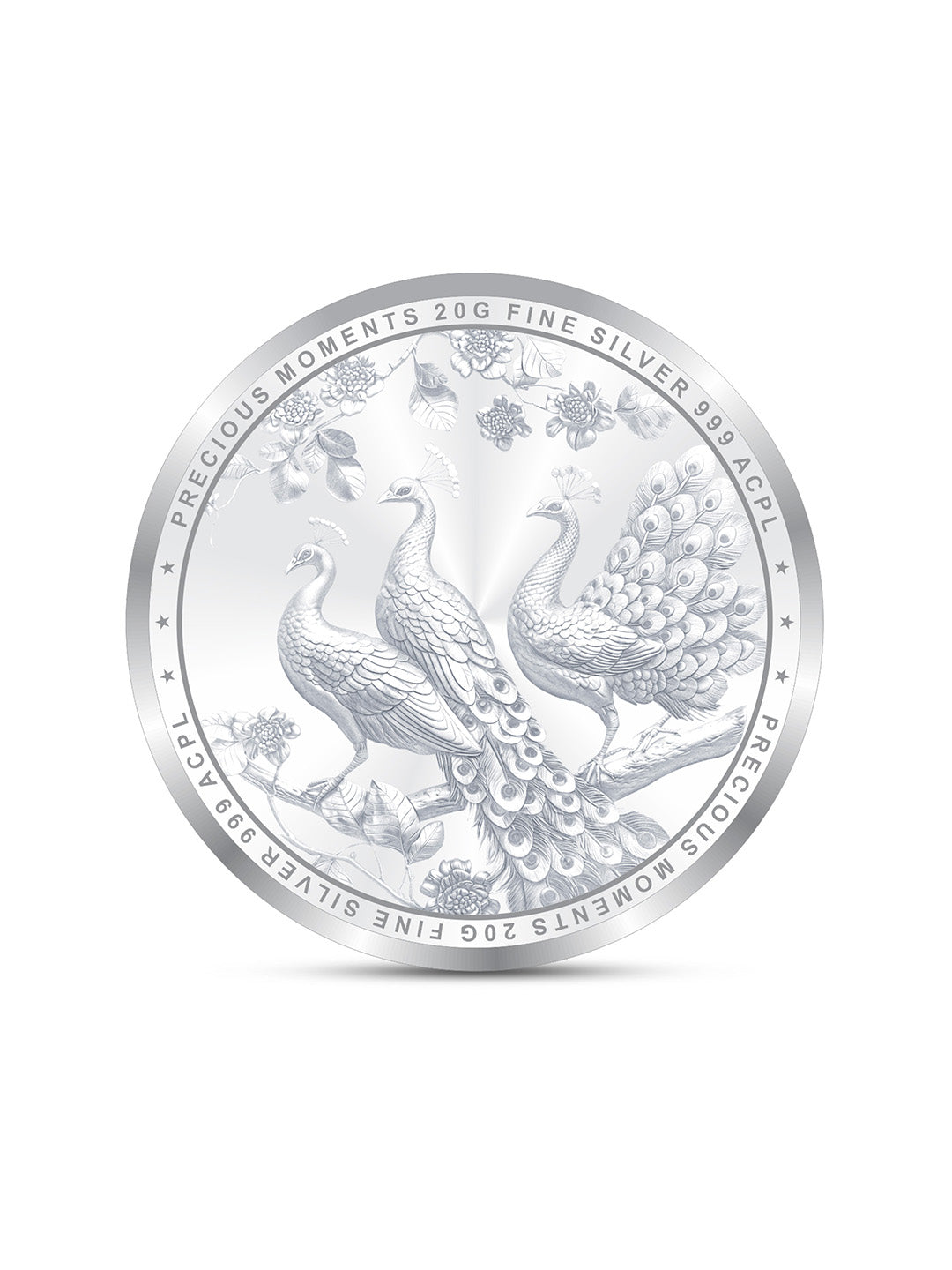 BIS Hallmarked Peacock Silver Coin 999 Pure