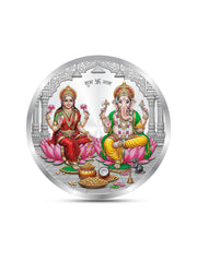 BIS Hallmarked Laxmi Ganesh Silver Coin With 999 Purity