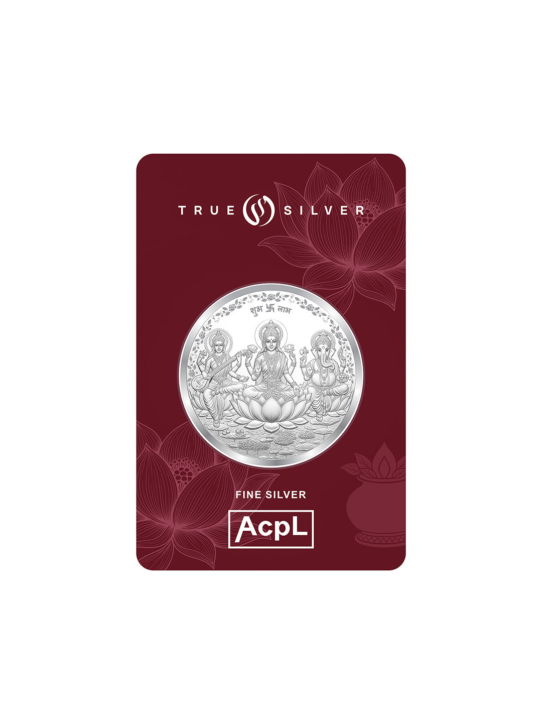 Ganesh Lakshmi Saraswati Silver Coin 999 Pure