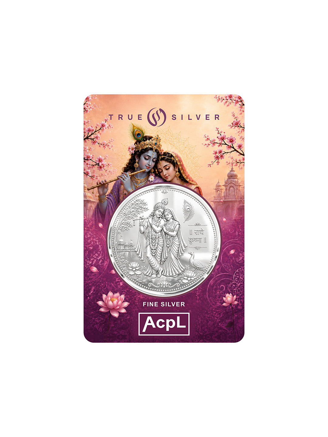 Radha Krishna Silver Coin 999 Pure