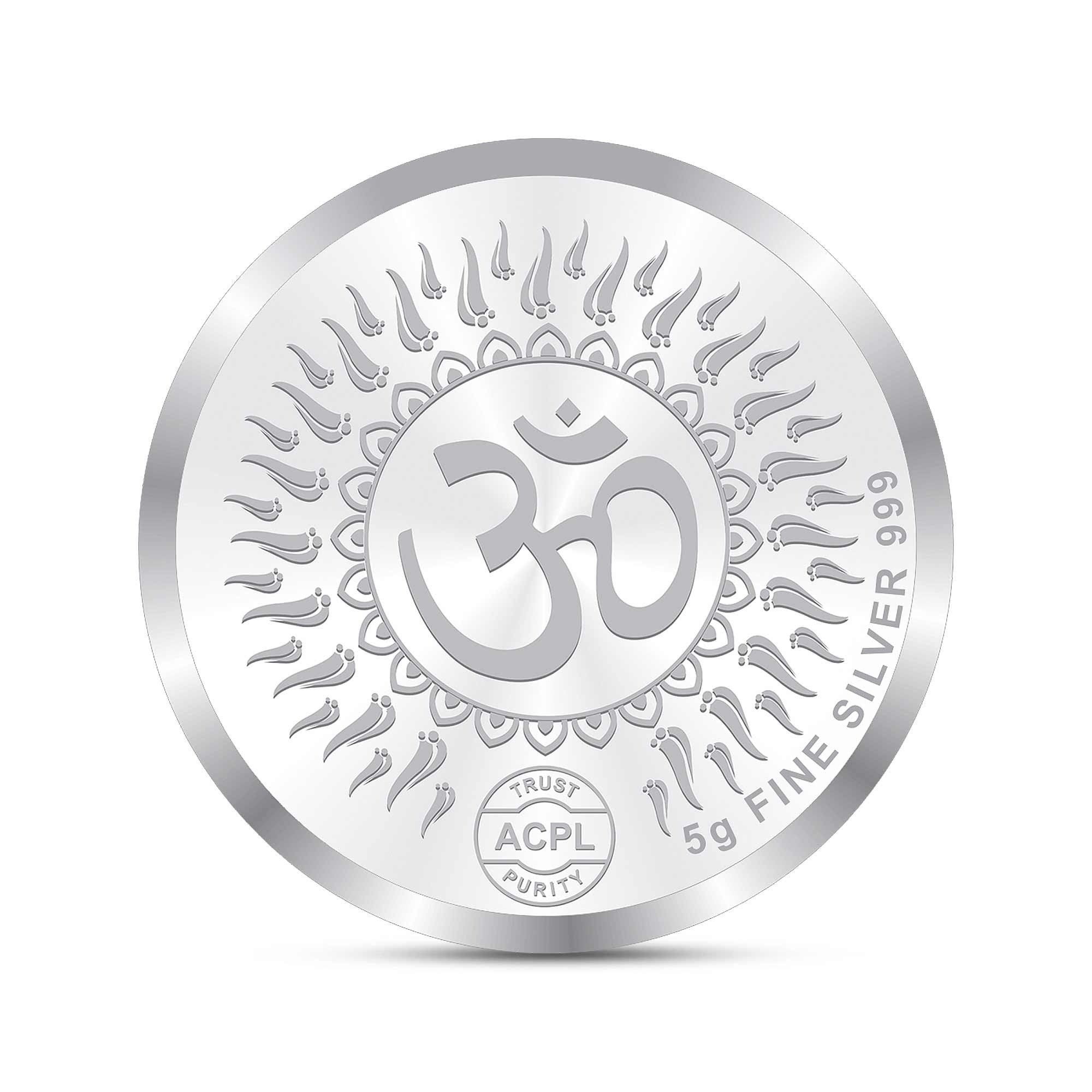 BIS Hallmarked Shree Laxmi & Lord Ganesha 999 Pure Silver Coin